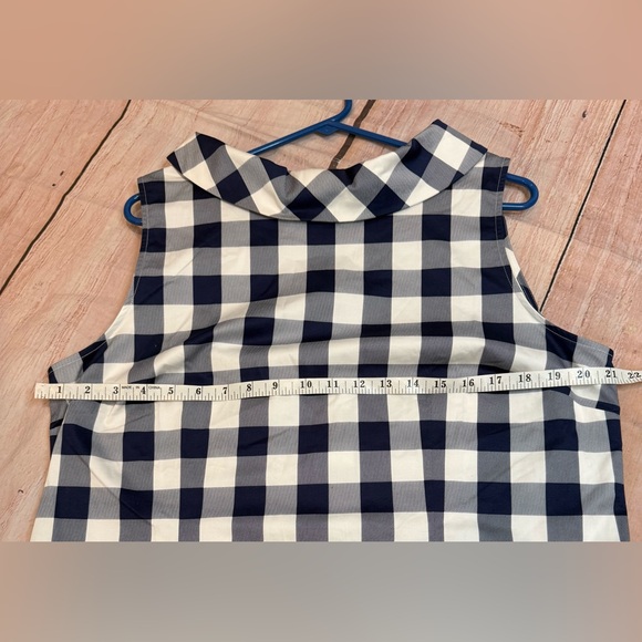 Talbots Audrey Shell Gingham NWT Blouse Woman’s Sleeveless Top Shirt 16 - Picture 5 of 7